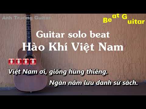 Karaoke Hào Khí Việt Nam - Guitar Solo Beat Acoustic | Anh Trường Guitar