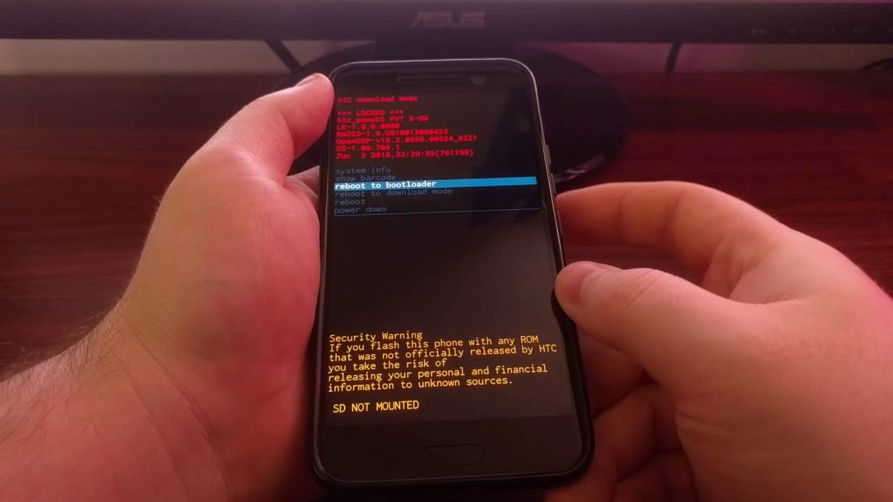 HTC 10 Fastboot Mode