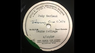 Judy Garland - Johnny One Note - Previously Unreleased 1937 Performance