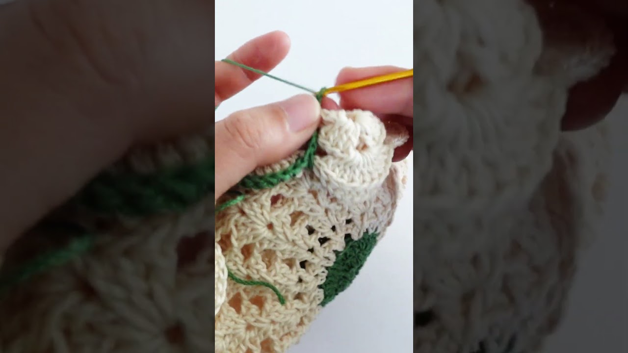 お問い合わせの多い円座の縁編み｜2枚重ねて編む方法【かぎ針編み】 #かぎ針編み #ハンドメイド #knitting