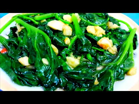 Rau mồng tơi xào tỏi, cách xào không bị ra nước và xanh