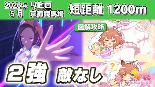 【ウマ娘】リヒロ京都競馬場短距離1200m攻略 新春雷バクシン強すぎ罪 スキル発動箇所・京都競馬場図面解説【ウマ娘プリティーダービー実況攻略動画】