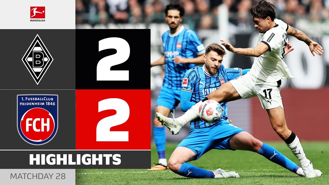 Borussia M'gladbach vs 1.  Heidenheim Highlights