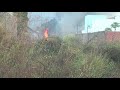 Queimadas urbanas, terreno incendiado no bairro cidade alta em Rolim de Moura