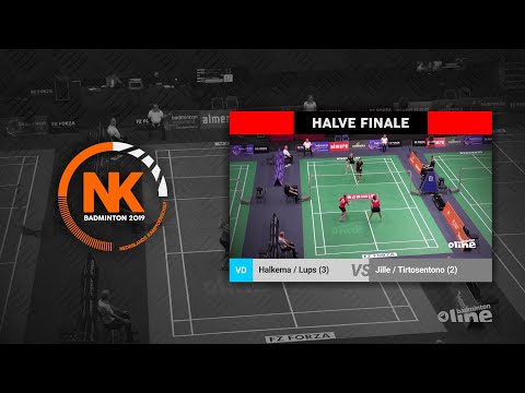 Myke Halkema & Dorien Lups vs Debora Jille & Alyssa Tirtosentono (VD, HALVE F) - NK Badminton 2019