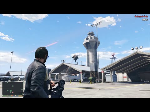 GTA 5 - Trevor’s Rampage: From Police Station to Military Base + Ten Star Escape