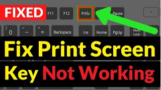How to Fix Print Screen Key Not Working on Windows 10 | Not Taking Screenshot | SIMPLE TUTORIAL