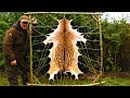 HOW I TAN ANIMAL HIDES (the easy way) for Bushcraft / Survival / Camping trips. Caveman Carpet!