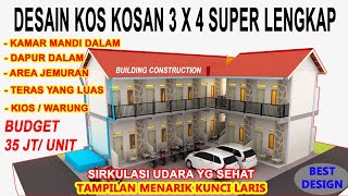 Download lagu DESAIN KOS KOSAN 3X5 Kamar Mandi Dalam Dapur Dalam... mp3