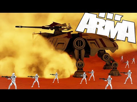 Clone LAAT Landing, Walls Defense, and Fortress Siege! - ARMA 3: Star Wars Mod Battle Simulator
