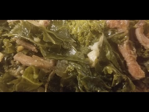 How to make Kale with Smoked Turkey Tails