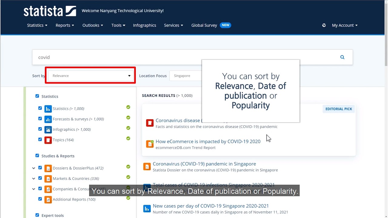 An introduction to Statista by NTU Library