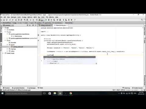 Basic ListView Example for Android Studio