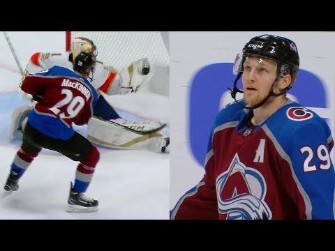 Roberto Luongo shuts down two chances from Nathan MacKinnon