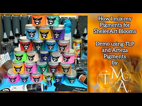 #59 How I mix my Pigments 🎨for SheleeArt Bloom - UK Recipe for Beginners! #fluidart #paintpouring 🧡🖌