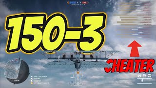 Battlefield1 Over Powered Heavy Bomber run 150-3 Win