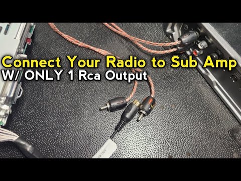 Connect Car Stereo To Amplifer when Radio Has Only 1 Rca Output