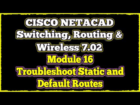 NETACAD SRW Essentials 7.02, 📡 Module 16: Troubleshoot Static and Default Routes