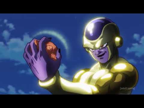 Beerus saves Goku, Frieza locks Goku in a sphere, Frieza destroy assassins from U9, English Dub