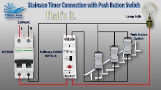 Staircase lighting with Timer Connection  #lighting #staircasewiring