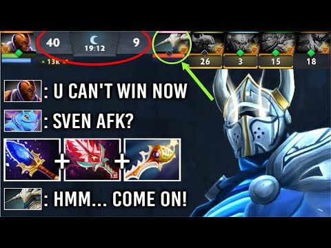 Unreal 1v5 Team Feed They Think its Over But, AFK Farm Sven Become Superman Epic WTF Comebeck Dota 2