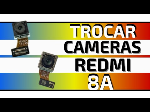 [ Xiaomi Redmi 8A M1908C3KG ] Como Trocar Camera Frontal Traseiras How to Change Front Rear Camera