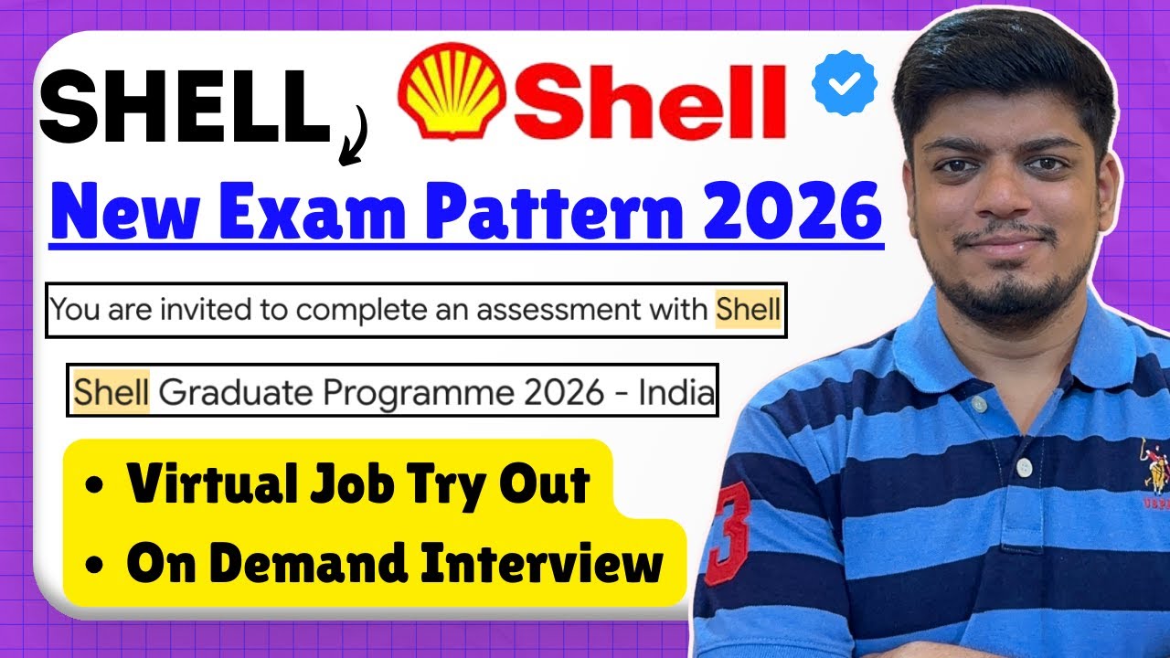 🔥Shell Exam Pattern 2026 | Shell Graduate Program 2026 | Virtual Job Try Out & On Demand Interview