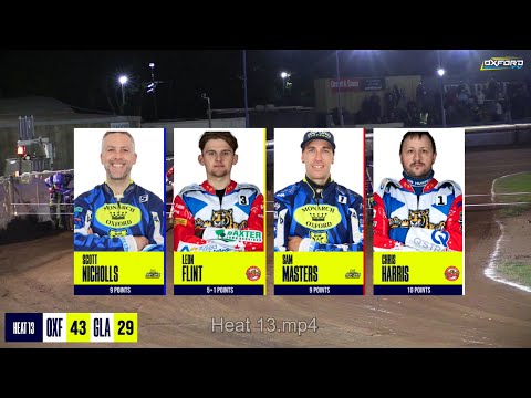 Heat 13 | Oxford vs Glasgow | CAB Direct Championship | OXFORD SPEEDWAY TV 2024