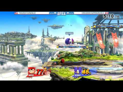 Apex 2016: SSB4 Top 16 TheGreatGonzales Vs Circa|HOH SuperGirlKels