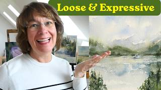 Loose & Expressive Mountains & Sea — Create the Illusion of Sparkle