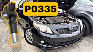 2009 - 2013 Toyota Corolla 1.8L Crankshaft Position Sensor Replacement P0335 Fix