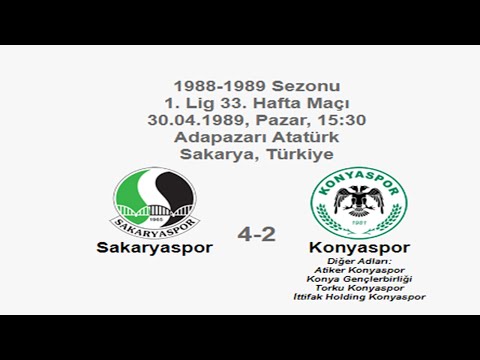Sakaryaspor 4-2 Konyaspor 30.04.1989 - 1988-1989 Turkish 1st League Matchday 33