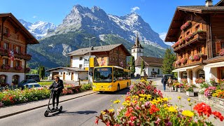 Switzerland’s Mountain Village Grindelwald Walking Tour In Summer🇨🇭Impressive Swiss Valley 
