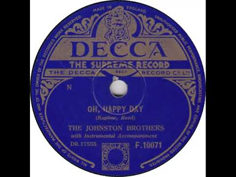 UK New Entry 1953 (22) Johnston Brothers - Oh Happy Day