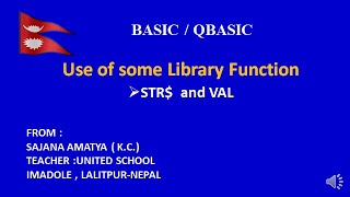 Download the video "A QBASIC PROGRAM TO SHOW SOME LIBRARY  FUNCTION LIKE STR$ AND VAL"
