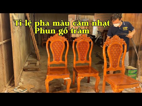 TỈ LỆ PHA MÀU GỖ TRÀM LEN SÁNG MÀU TUYỆT ĐẸP