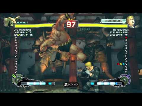 mahone68 [Zangief] vs TR YouGenius [Cody] SSF4 Arcade Edition