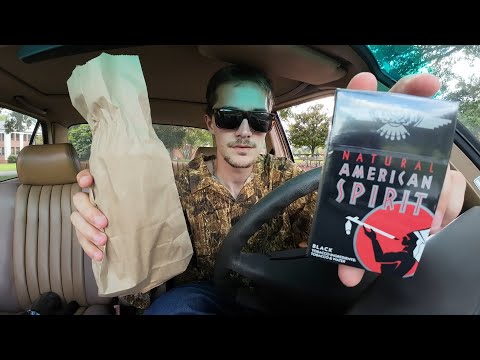 Buying Cigarettes and Alcohol at a Drive-Thru Gas Station in the USA