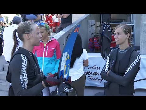World-class level: Sisters duel on water skis