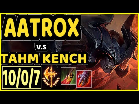 RAGNER (AATROX) vs TAHM KENCH - 10/0/7 KDA TOP CHALLENGER GAMEPLAY - EUW