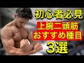 【筋トレ】太い腕を作る!上腕二頭筋に効かせるトレーニング3選