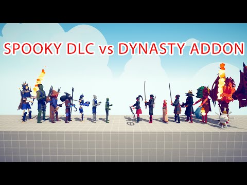 SPOOKY DLC Team vs DYNASTY ADDON Team - Totally Accurate Battle Simulator TABS