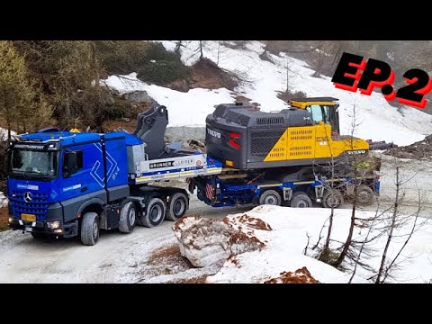 TRASPORTO ECCEZIONALE ESCAVATORE VOLVO EC750E || parte 2 ⚠️