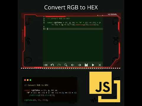 Convert Rgb To Hex Javascript Tutorial Shorts Html Javascript Css