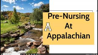 App State Pre Nursing Orientation