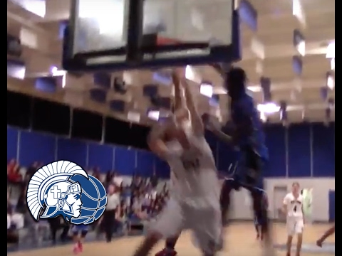 Emmanuel Dowuona SLAMS on Miami Christian's Felipe Haase 2-10-2017