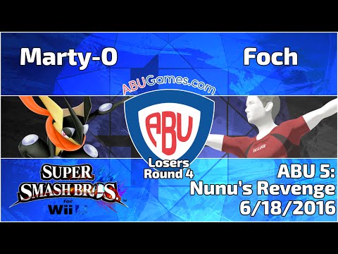 ABU Monthly 5: Marty-O (Greninja) vs. Foch (WFT) - Smash 4 Singles Losers Round 4