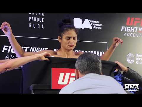 Watch Very Weak UFC Fighter Cynthia Calvillo Not Make Weight & Then Almost Fall Over