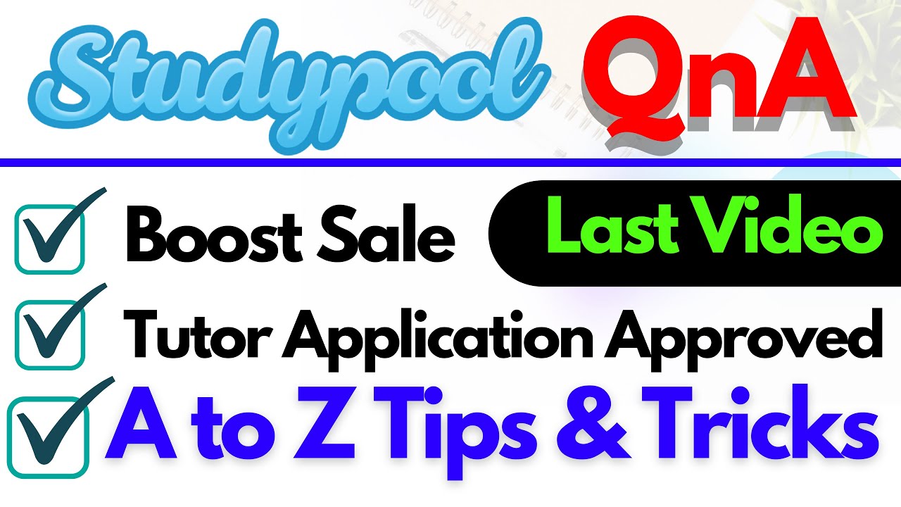Studypool QnA | Studypool all problem fix | Boost docs sale | how to delete uploaded doc