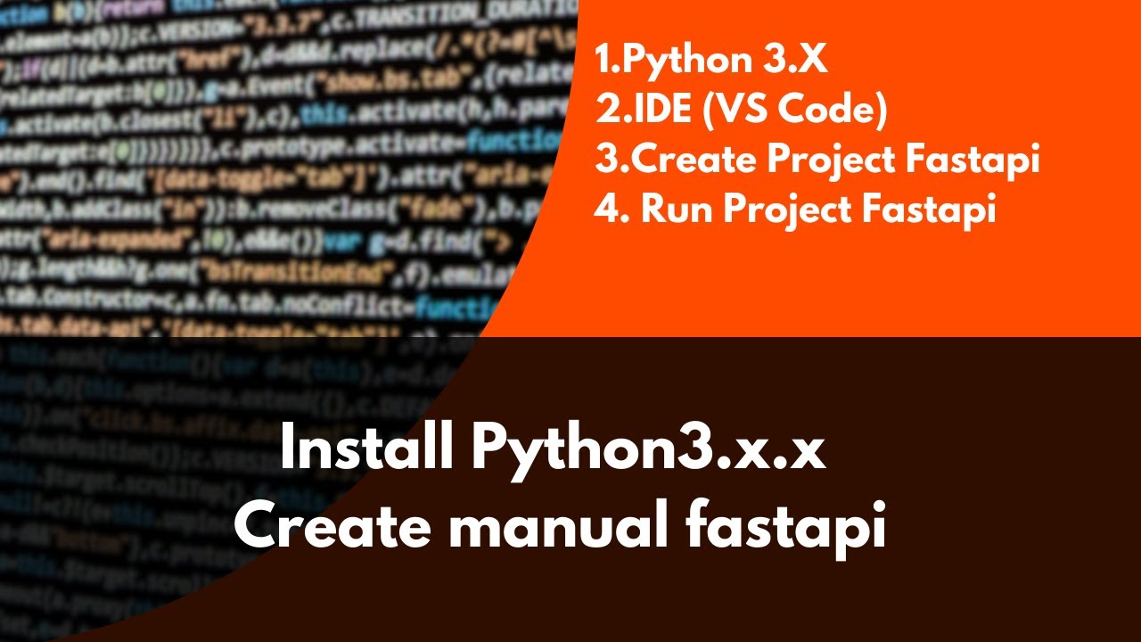 Install Python 3.X & Create manual project FastApi in Visual Studio Code